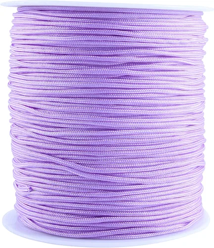 Miniatura 119 de KONMAY 1 rollo de cuerda de nailon para hacer pulseras de 150 yardas, trenzado de nailon Shamballa Macramé/cordón de cuentas de 0.4mm, cordón
