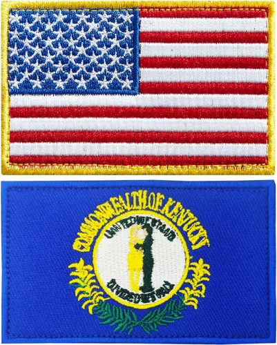 Miniatura 28 de stidsds Paquete de 2 parches de bandera estadounidense de Chicago de Estados Unidos, parches bordados, banderas de Estados Unidos, parche táctico
