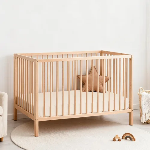 Miniatura 7 de Lulu Moon - Sábanas de muselina para cuna, sábanas bajeras para cuna para niños y niñas, 28 x 52 pulgadas, paquete de 2 Melocotón y crema