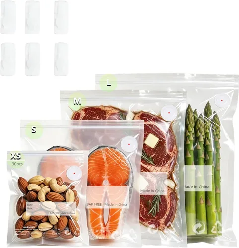 Miniatura 12 de Sellador al vacío compacto para almacenamiento de alimentos: sellador portátil de alimentos de mano, succión de 80 kPa, batería de 1800 mAh, 30