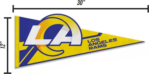 Miniatura 5 de Rico Industries Banderín de fieltro suave con corte en forma de fútbol americano de la NFL - Fácil de colgar - Decoración del hogar