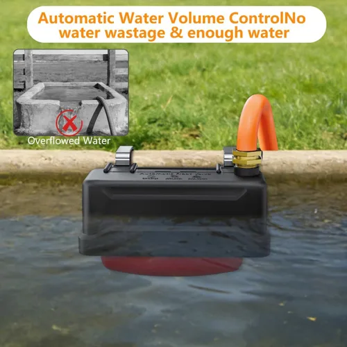 Miniatura 3 de Válvula de flotador automática de canal de agua para ganado con conector de cobre y cinta PTFE, control automático de nivel de agua, válvulas
