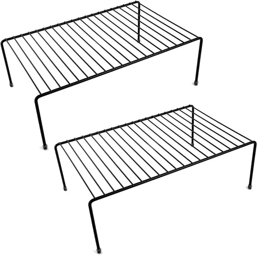 Estante grande de almacenamiento para gabinete (16.1 x 10.2 pulgadas), organizador de encimera de cocina, refrigerador y estante de almacenamiento