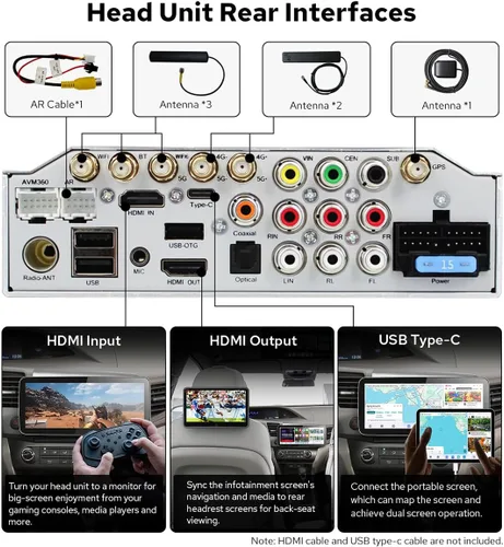 Miniatura 6 de JOYING Radio de coche para Honda Civic 2012, pantalla táctil QLED de 12.3 pulgadas Android 13 estéreo para coche 12 GB+256 GB Plug and Play