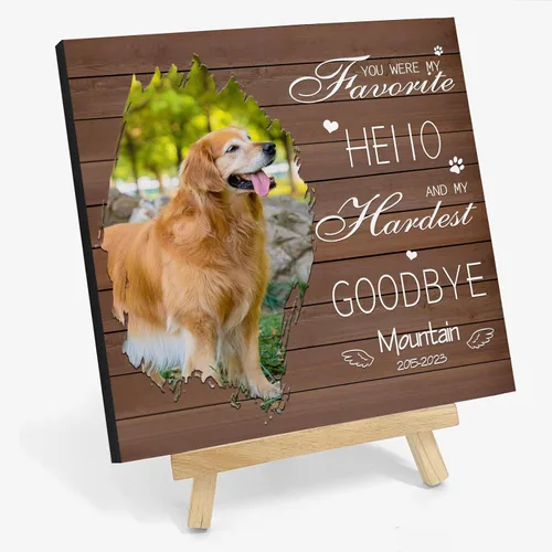 Miniatura 14 de Marco de fotos de perro personalizado con caballete, regalo conmemorativo personalizado para mascotas para amantes de las mascotas, retrato