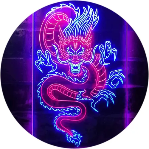 Miniatura 15 de Cartel de neón ADVPRO LED con dragón chino, letrero de neón LED de color dual st6-i3225