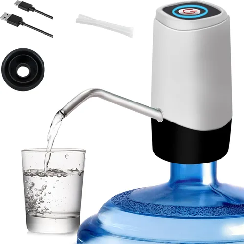 Miniatura 9 de Korser Dispensador de Agua de 5 Galones, Bomba de Jarra de Agua Automática Portátil, Bomba de Agua Eléctrica para Botellas con Interruptor y Carga