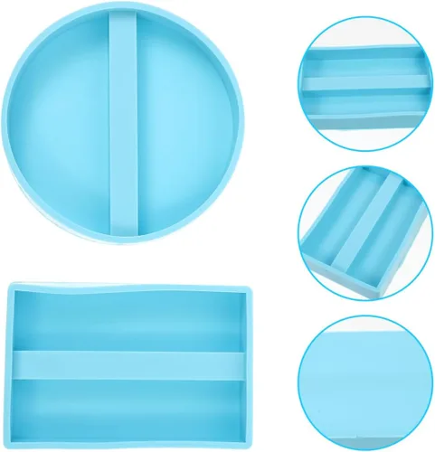 Miniatura 3 de Juego de 2 soportes para tarjetas de visita, molde de resina epoxi de silicona para manualidades, manualidades, jabón, velas, oficina, estudio