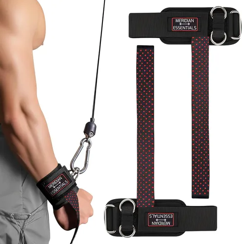 Correas de levantamiento de pesas con anillo en D, correas de levantamiento de alta resistencia con accesorio para cables, acolchado de muñeca de