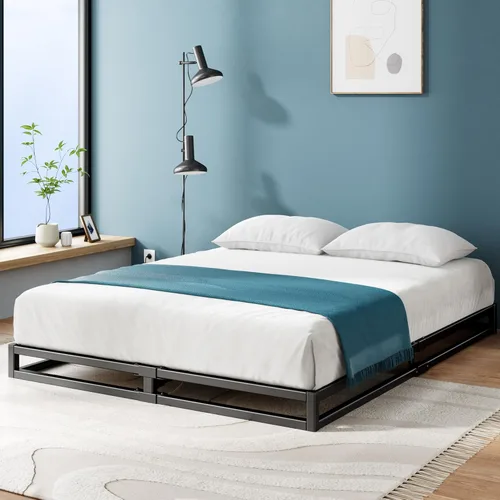 Miniatura 31 de Zinus Joseph - Marco de cama de plataforma de 10 pulgadas, soporte de listones de madera, no necesita somier, embalaje ecológico WonderBox(TM)