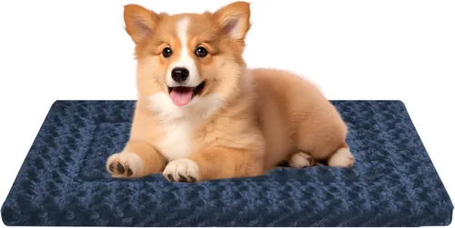 Miniatura 12 de Cama para Perros Lavable de Felpa Ortopédica para Exteriores, Alfombrilla para Jaula con Fondo Antideslizante, Almohadilla Suave de Lujo