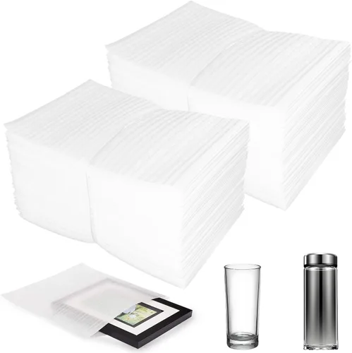 Miniatura 10 de Bolsas de espuma acolchada de 8'' x 10'', 50 piezas de suministros de amortiguación para mudanzas, bolsas de espuma que protegen artículos frágiles