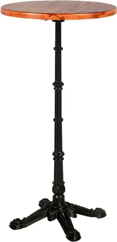 Miniatura 8 de Mesa de bar de 43.3 pulgadas de alto, moderna mesa de pub bistró, mesa redonda de cóctel para 2-3 personas, mesas de café de altura de bar Negro mate