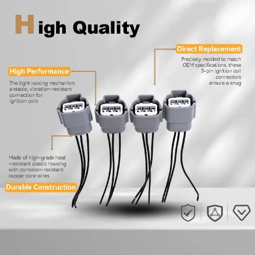 Miniatura 5 de 4 PCS Conectores de Arnés de Cableado de Bobina de Encendido Aptos para Nissan Altima Sentra Infiniti Suzuki
