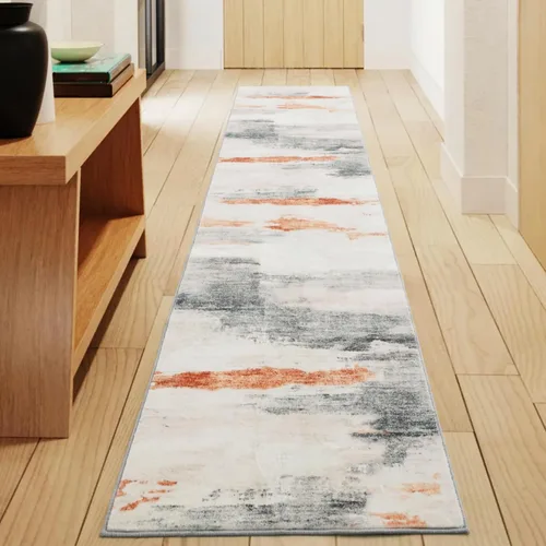 Miniatura 32 de Carvapet 9x12 Alfombras grandes para sala de estar y dormitorio, alfombra moderna lavable azul de pelo bajo con respaldo de goma, plegable, alfombra