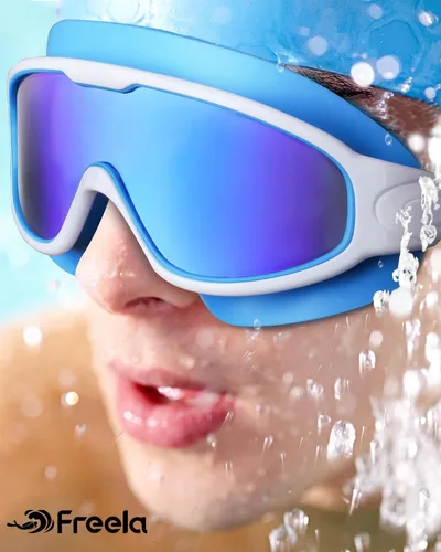 Miniatura 7 de Freela 2 Pack Swim Goggles for Adult Men Women,180°Wide Vision Anti-fog UV Protection No Leak Clear Swimming Goggles