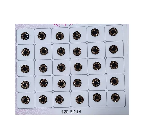 Carpeta redonda de 120 hojas redondas para mujer, multicolor, rojo, negro, granate, bindi con cristales, decoración de frente nupcial, decoración de
