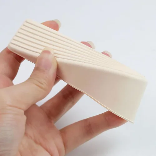 Miniatura 7 de Tope de puerta para puerta, cuña, antiarañazos, pequeño, color blanco, paquete de 4