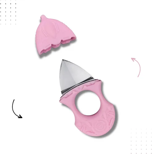 Bethel Cuchillo de hoja fija ultra pequeño, hoja de acero inoxidable médico 316L de 0.8 pulgadas con mango ABS, mini cuchillo para corte de