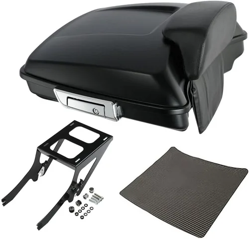 Miniatura 9 de TCMT King - Caja envolvente para maletero de motocicleta, montaje en el respaldo, portaequipajes, luz trasera, altavoces traseros aptos para Harley