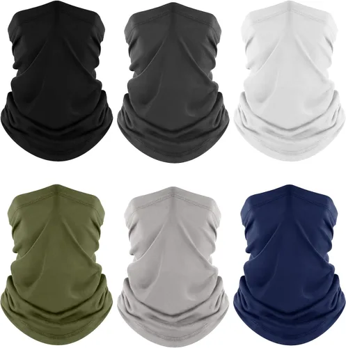 Miniatura 14 de Fuinloth Polaina para el cuello, paquete de 6 unidades de máscara facial con protección UV refrescante para hombres y mujeres