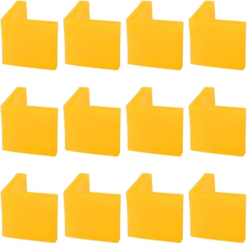 Miniatura 8 de uxcell 0.984 x 0.984 in Ángulo de hierro almohadillas de pie en forma de L muebles de plástico para muebles de escritorio tapas de patas cubiertas