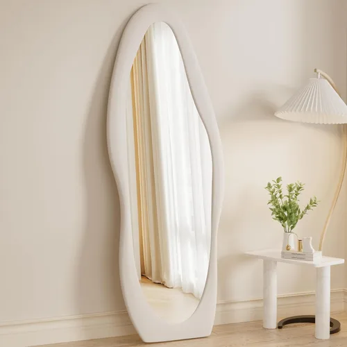 Miniatura 16 de Rowjut Espejo de pared en forma de arco de 30 x 20 pulgadas, espejo decorativo de pared y baño con marco de hierro, espejos de pared superior