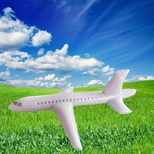 Miniatura 3 de HAO Flotador inflable grande blanco para avión, globo inflable para exteriores, recuerdos de fiesta, natación, (40 pulgadas)