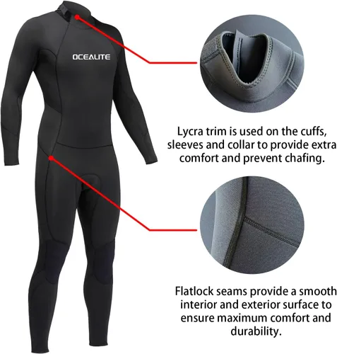 Miniatura 5 de Trajes de neopreno completos 5/4mm 4/3mm y 3mm para hombres, trajes premium de neopreno para buceo, esnórquel, surf y natación