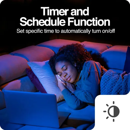 Miniatura 6 de Intermatic ABRA BR30 - Bombilla inteligente Wi-Fi, 750 lúmenes, LED RGB que cambia de color controlado por voz, compatible con Alexa y Google Home