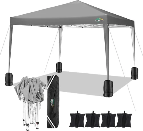 Miniatura 24 de COBIZI - Carpa plegable de 10 x 30 pies para fiestas con 8 paredes laterales, toldo instantáneo comercial impermeable, carpa de 10 x 30 pies