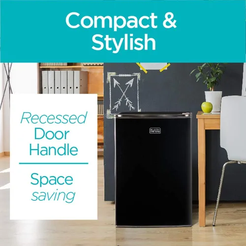 Miniatura 4 de BLACK+DECKER BCRK25B - Refrigerador compacto Energy Star de una sola puerta con congelador, 2.5 pies cúbicos, negro y horno microondas COMFEE