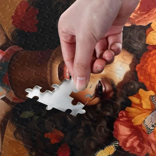 Miniatura 4 de Rompecabezas de 1000 piezas para adultos American African Black Girl Flower Wood Puzzles Educativo Cerebro Juguetes 21216941 Chica Negra Africana