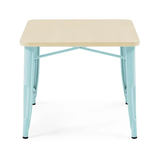 Miniatura 3 de Delta Children Mesa de juego infantil Bistro - Ideal para manualidades, hora de la merienda, educación en casa, tareas y más, Metal Aqua/Abedul