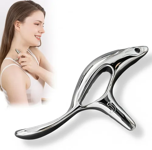 Herramienta de masaje de punto gatillo de metal para masaje de tejido profundo y acupresión corporal Gua Sha, masajeador de raspador muscular,
