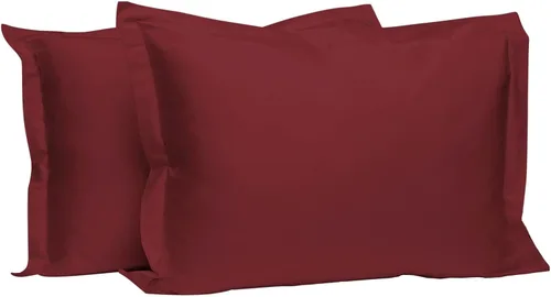 Miniatura 31 de Pizuna Juego de 2 fundas de almohada de 100 % algodón puro, tamaño estándar, color blanco, lujosas fundas de almohada de 400 hilos de satén