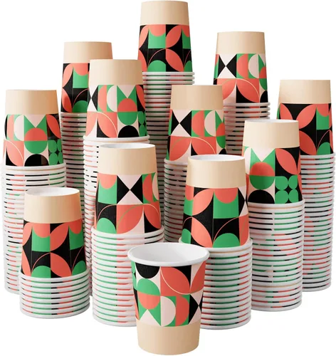 Miniatura 9 de Turbo Bee Paquete de 270 vasos de papel de 12 onzas, tazas de café desechables, vasos para bebidas calientes/frías para agua, tazas de agua de papel