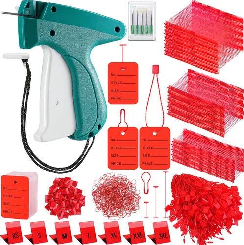 Miniatura 7 de Chumia 3576 pistolas de etiquetado para etiquetas de ropa, pistolas de puntada para ropa con 3000 púas, 5 agujas y 100 etiquetas de precio, kit