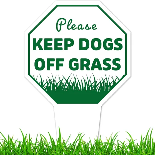 Miniatura 10 de Cartel de "Kids at Play, Keep Poop Away", 7 x 13, estacas integradas de alta resistencia, uso en interiores y exteriores, compuesto de aluminio