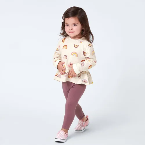 Miniatura 4 de Gerber Conjunto de 2 piezas con cintura peplum para bebés y niñas pequeñas