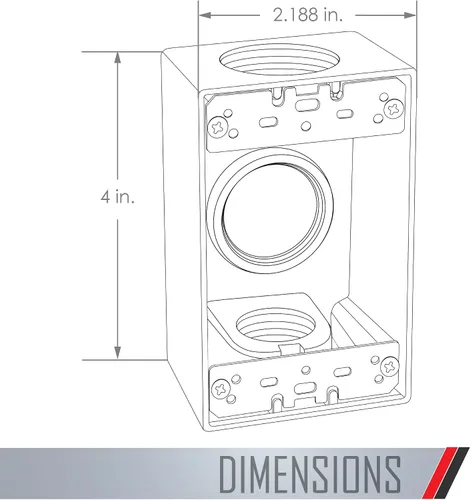 Miniatura 3 de TayMac SB3100S Caja resistente a la intemperie, 1 banda, (3) salidas de 1 pulgada, gris