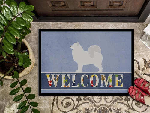 Miniatura 3 de Caroline's Treasures BB5563MAT Samoyed - Felpudo de bienvenida de 18 x 27 pulgadas, para interiores y exteriores, para entrada, antideslizante