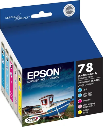 Miniatura 2 de Epson Paquete combinado de cartuchos de 5 colores Claria de alta definición de capacidad estándar (T078920) funciona con Artisan 50, Photo R260