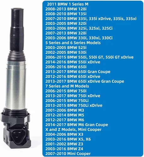 Miniatura 7 de KSU Compatible With 0221504470 Ignition Coil Pack for BMW 325i 325Ci 328i 330Ci 335i 525i 528i 530i 535i 545i 745Li X3 X5 M5 M6 Z4 12137594937