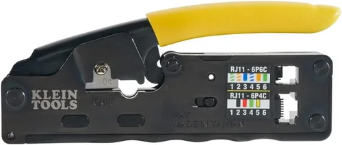 Miniatura 6 de Klein Tools VDV226-107 Crimpadora modular compacta de cable de datos de trinquete/pelacables/cortador de alambre, CAT6, CAT5, CAT3, cable de voz