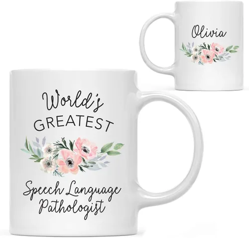Miniatura 30 de Andaz Press Taza de café personalizada de 11 onzas, taza ejecutiva de relaciones públicas más grande del mundo, flor de anémona rosa, 1 paquete