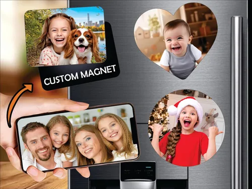 Miniatura 8 de My Happy - Regalos personalizados Imanes personalizados Foto magnética cuadrada para decoración especial del hogar, escuela, oficina, cocina