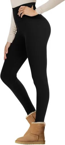 Miniatura 7 de NexiEpoch - Leggings de forro polar para mujer, pantalones de yoga de invierno de cintura alta, control de abdomen, suaves, térmicos, cálidos