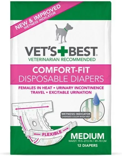 Miniatura 12 de Pañales desechables Vet's Best, mejor ajuste de confort para hembras, 12 unidades, L/XL