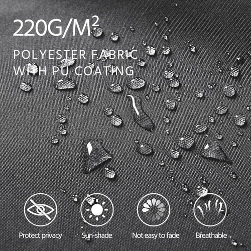 Miniatura 8 de Yaheetech Toldo lateral doble de 236 x 63 pulgadas, toldo lateral retráctil para patio, divisor de privacidad con pantalla de 220g/m² de poliéster